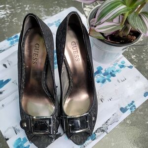 Gorgeous Guess Open Toe Heels